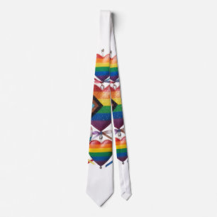 Gravata de Coração Multicolorida