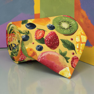 Gravata de Frutas de Verão Sazonais