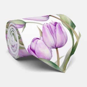 Gravata de Laco Tulipas Roxas