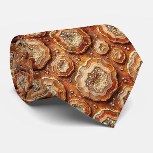 Gravata de Luxo Gravata Rust + Geodo Dourado