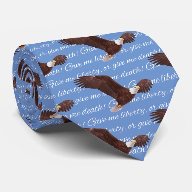 Gravata Dê-me a liberdade ou dê-me a morte Eagle (Rolled)