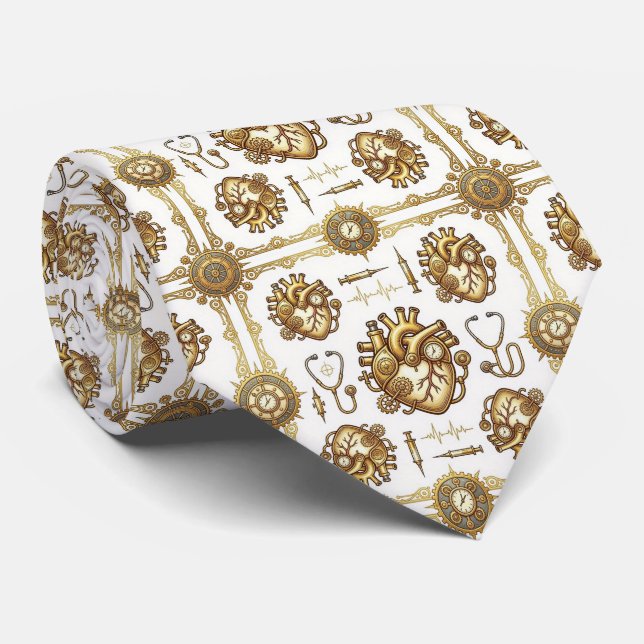 Gravata de Médico | Gravata de Consultório de Card (Rolled)
