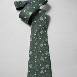 Gravata de Na moda de Natal Desenhada à Mão