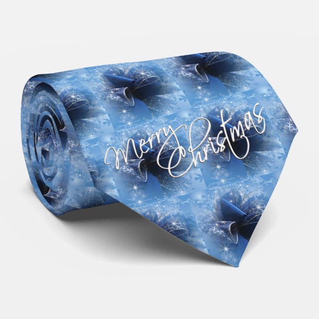 Gravata de Natal Blue Ribbon Men (Rolled)