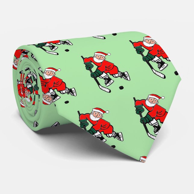 Gravata de Natal de Hockey (Rolled)