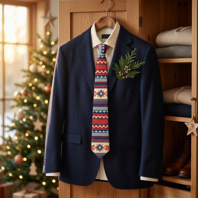 Gravata de Natal Nordic Fair Isle (Criador carregado)