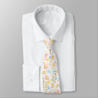 Gravata de Noiva Floral Caprichosa em Pastel Suave