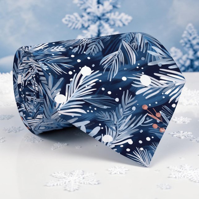 Gravata de Padrão Azul de Inverno Sazonal (Criador carregado)