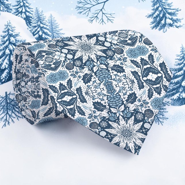 Gravata de Padrão de Floco de Neve de Inverno Sazo (Criador carregado)