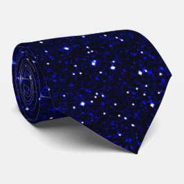 Gravata de Peito Espelho Azul Profundo Galáxia Cos