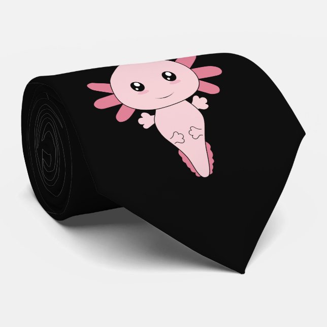 Gravata de Pescoço Axolote para Gamers (Rolled)