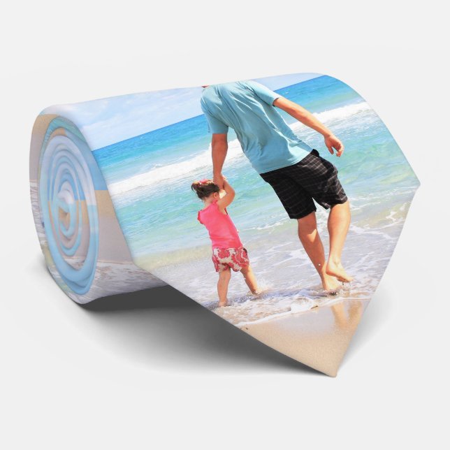 Gravata de Pescoço com Foto Personalizada Presente (Rolled)
