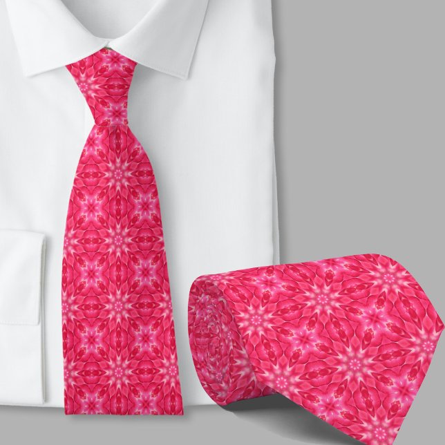 Gravata de Pescoço com Padrão Cor-de-Rosa Artístic (Criador carregado)