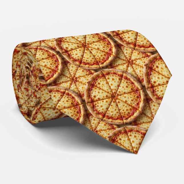 Gravata de Pescoço com Padrão de Pizza de Queijo | (Rolled)