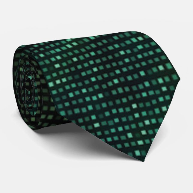 Gravata de pescoço Cyber Glitz Verde (Rolled)