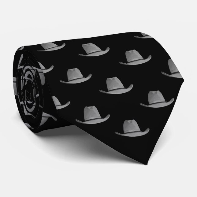 Gravata de Pescoço de Chapéu Cinza de Cowboy de Ro (Rolled)