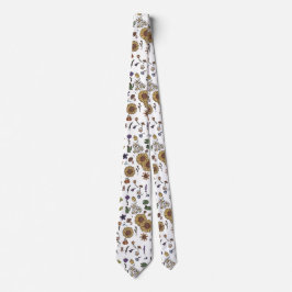 Gravata de pescoço de girassol branco