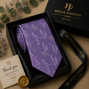 Gravata de Pescoço Lavanda Roxa