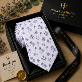 Gravata de Pescoço Lilás Roxo Cottagecore