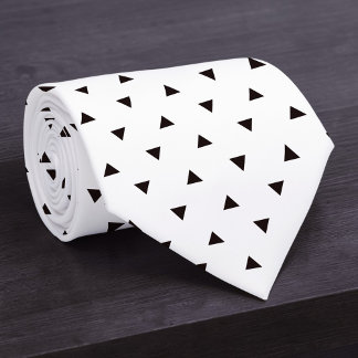Gravata de Pescoço Personalizada com Padrão Preto