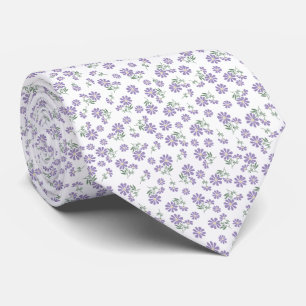Gravata de pescoço roxa lavanda floral