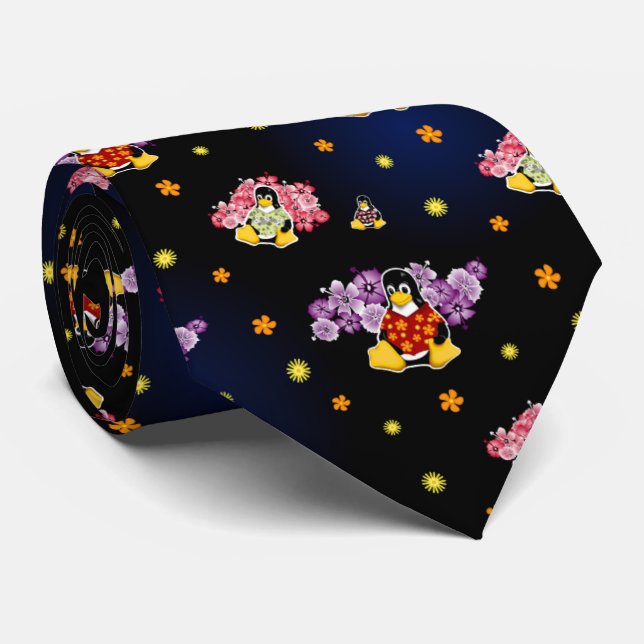 Gravata De repente laço dos pinguins 2 (Rolled)