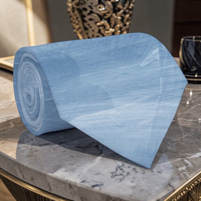 Gravata de seda azul clara com design de aquarela  (Criador carregado)