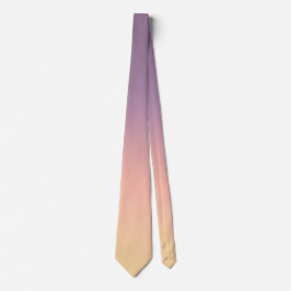 Gravata de seda com gradiente de roxo pastel a beg