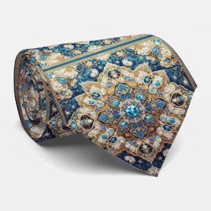 Gravata de seda persa de luxo estilo designer Fa