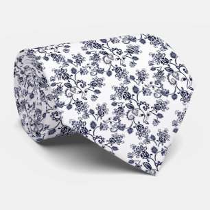 Gravata decorada gris azulado
