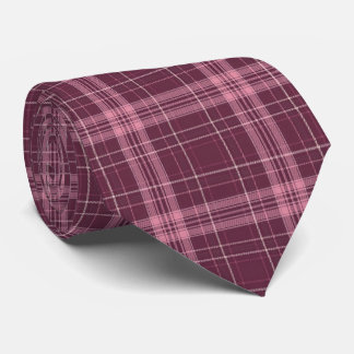 Gravata Deep Cranberry Red Tartan Plaid