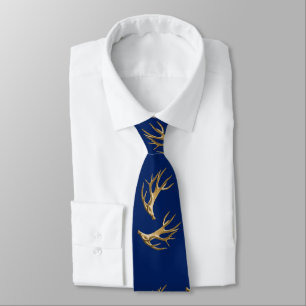 Gravata Deer Hunter Antlers Marinho Azul