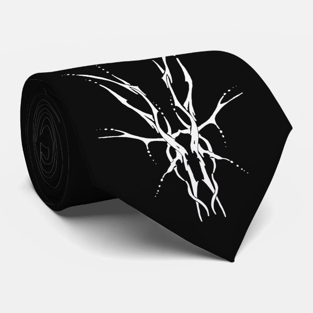 Gravata Deer Skull Tribal Design para Caçadores de veados  (Rolled)