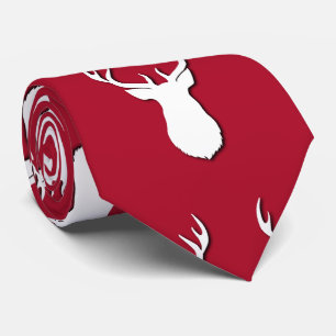 Gravata Deer Trophy Patterno Festivo