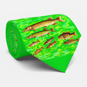 Gravata demasiados peixes no mar impressão