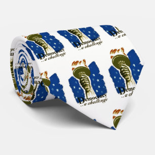 Gravata Democracia Um Desafio, Poster com a Tocha da Liber