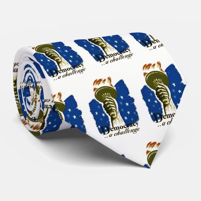 Gravata Democracia Um Desafio, Poster com a Tocha da Liber (Rolled)