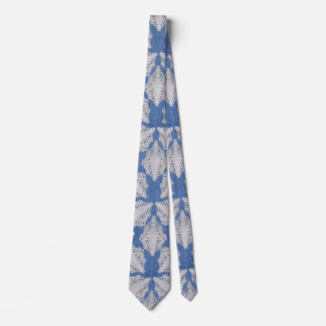 Gravata Denim com repetição de local (Frente)