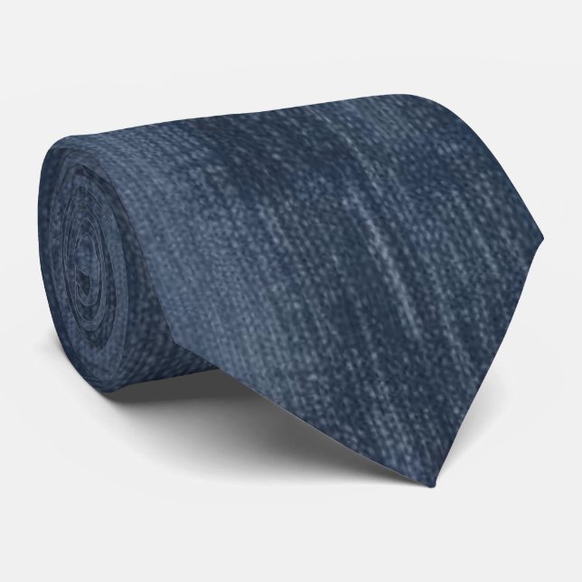 Gravata Denim resistente olha o pescoço dos homens (Rolled)