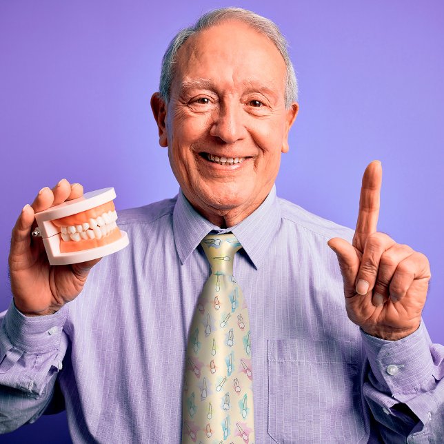 Gravata Dentes de Aquarela (Criador carregado)