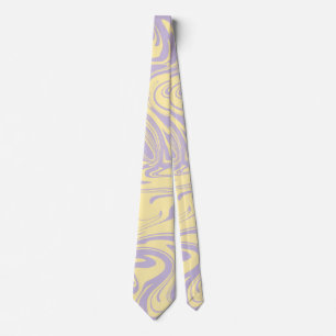 Gravata Derramar - Pastel Amarelo e Roxo