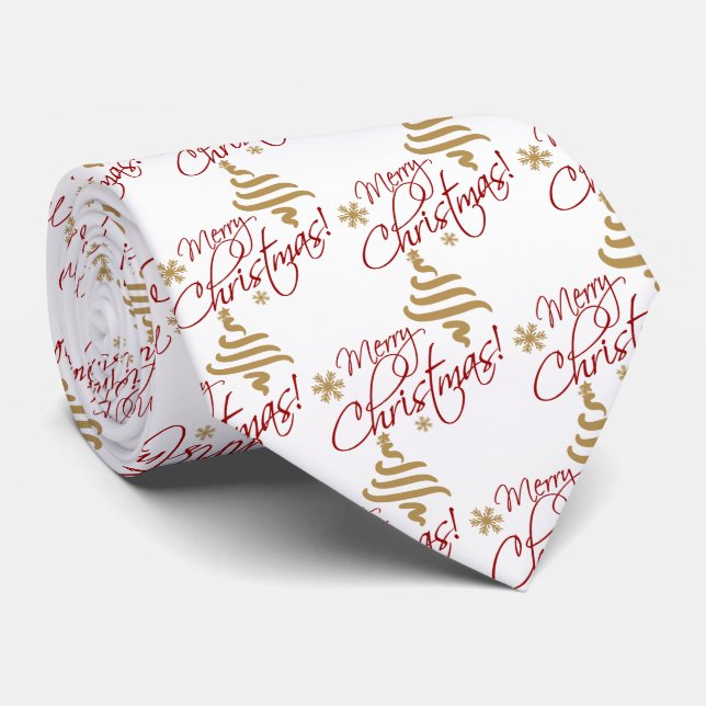 Gravata Desejo de Natal Simples e Elegante (Rolled)