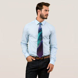 Gravata Desenho abstrato do Splash da Sereia por Paulele