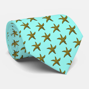 Gravata Desenho Antigo de Estrela do Mar em Brasão