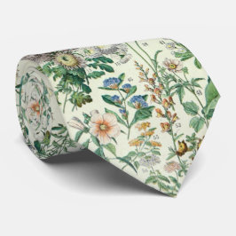 Gravata Desenho Botânico Floral Fofo por Adolphe Millot
