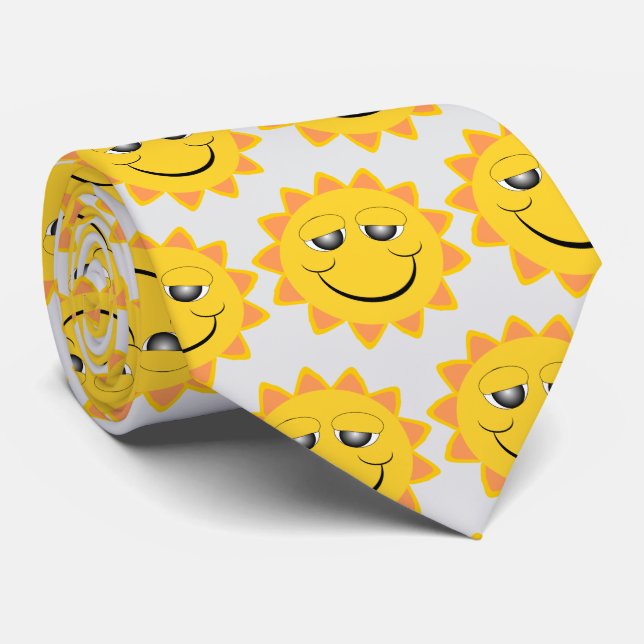 Gravata Desenho de Sol (Rolled)