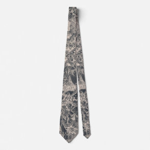 Gravata Desenho de Toile de Paris Preto Elegante