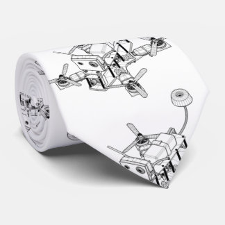 Gravata Desenho de Wireframe de um zangão de Quadcopter