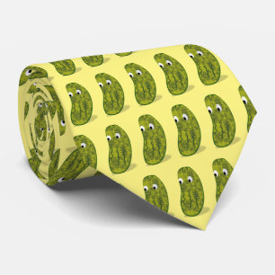 Gravata Desenho Fofo de Pepino em Cartoon