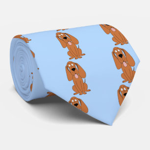 Gravata Desenhos animados do cão de Brown. Hound.
